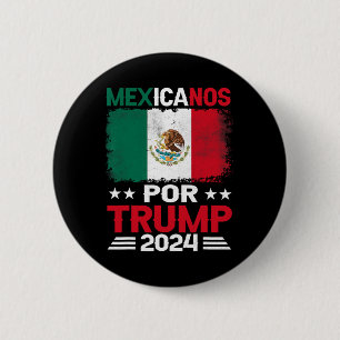Bóton Redondo 5.08cm Para Trump 2024 Pro Trump Gift - Mexicanos Por Tru