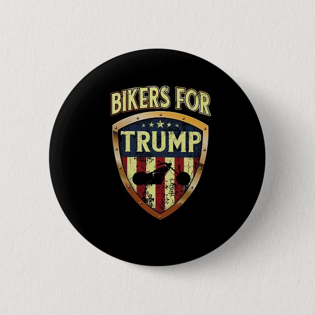 Bóton Redondo 5.08cm Para Trump Funny Biker Gift Tee (Frente)
