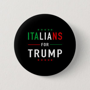 Bóton Redondo 5.08cm Para Trump Tee Pro Trump Italiano Supporter
