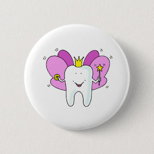 Bóton Redondo 5.08cm Parabéns de fadas de dentes