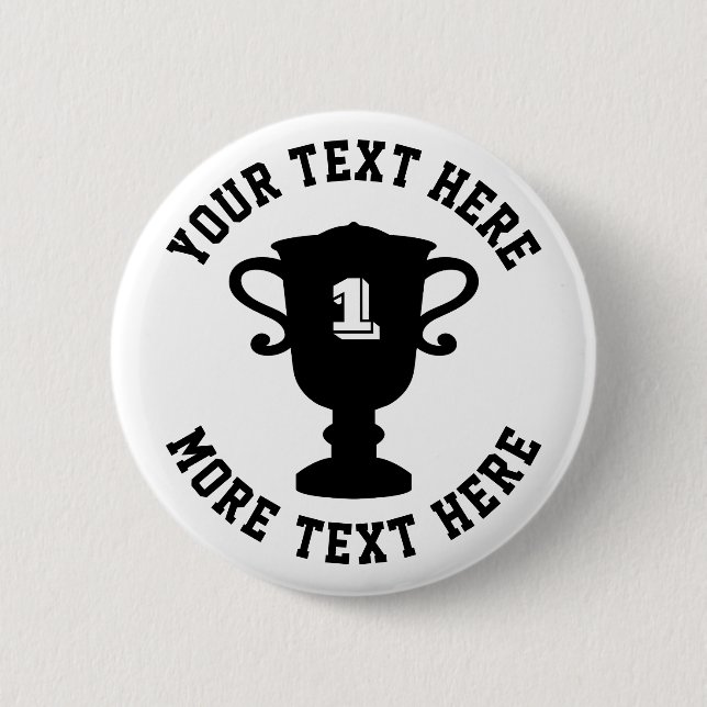 Bóton Redondo 5.08cm Parabéns troféu 1rua prêmio (Frente)