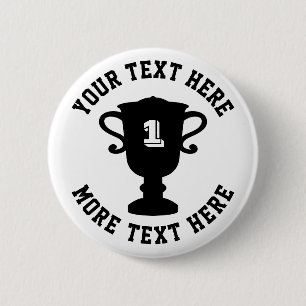 Bóton Redondo 5.08cm Parabéns troféu 1rua prêmio