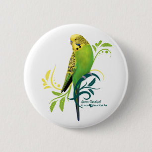 Bóton Redondo 5.08cm Parakeet verde