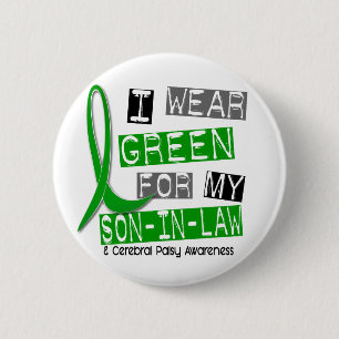 Bóton Redondo 5.08cm Paralisia cerebral eu visto o verde para meu genro