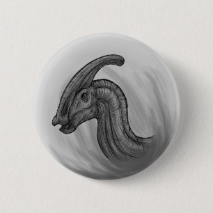 Bóton Redondo 5.08cm Parasaurolophus Sketch