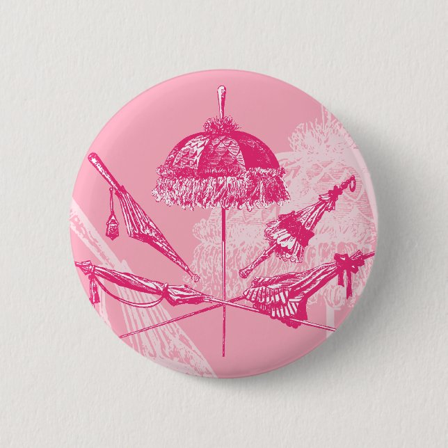 Bóton Redondo 5.08cm Parasóis Rosa (Frente)