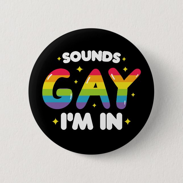 Bóton Redondo 5.08cm Parece Gay, estou no Orgulho LGBT Engraçado (Frente)