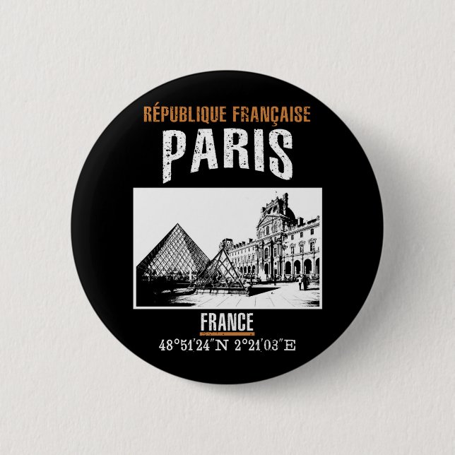 Bóton Redondo 5.08cm Paris (Frente)