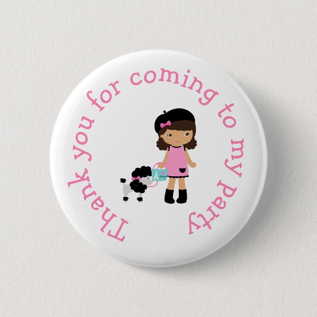 Bóton Redondo 5.08cm Paris Eiffel Torre Afro-Americano (Frente)