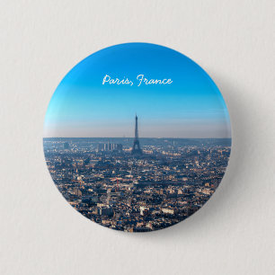 Bóton Redondo 5.08cm Paris Skyline
