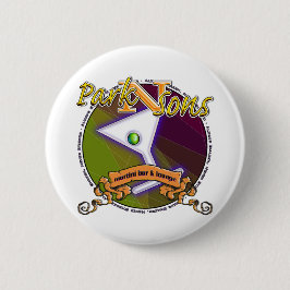 Bóton Redondo 5.08cm Parkinsons Martini Bar Círculo Sempre Agitado