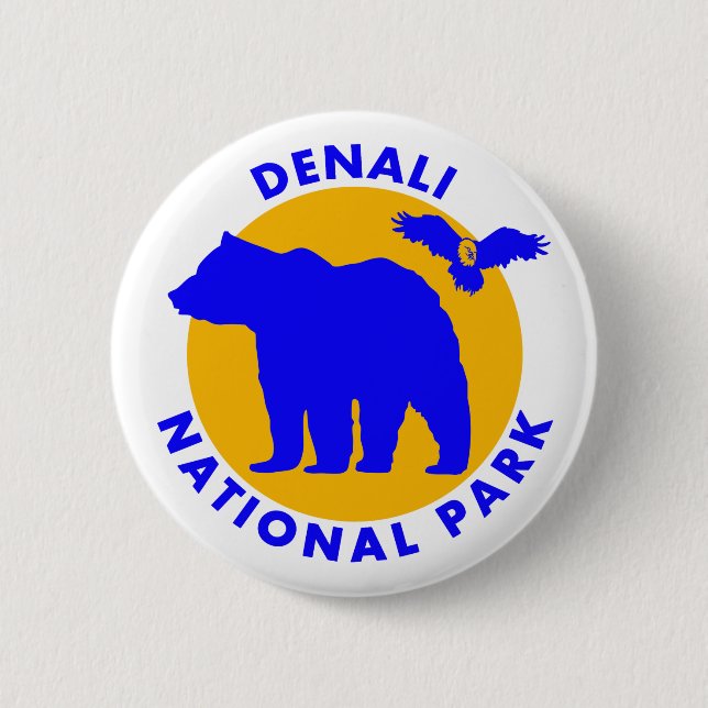 Bóton Redondo 5.08cm Parque nacional de Denali (Frente)