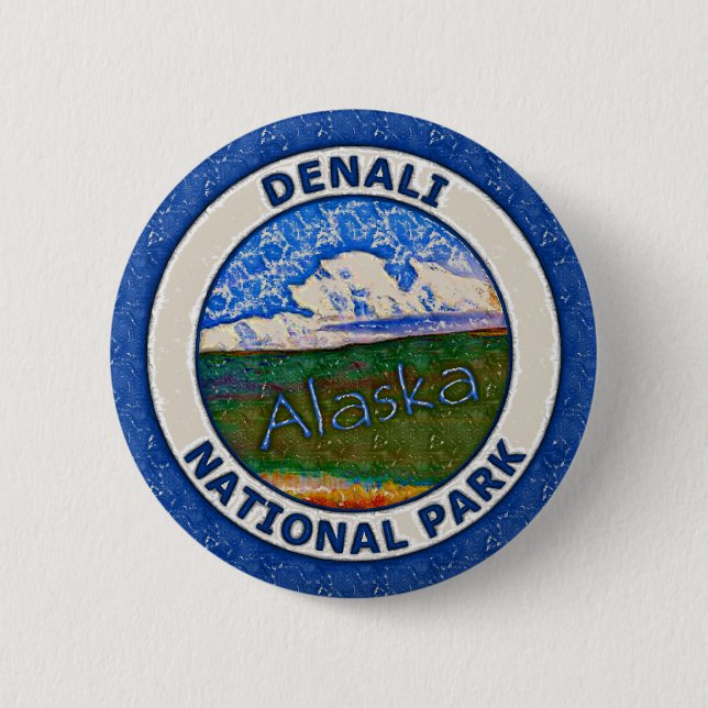 Bóton Redondo 5.08cm Parque nacional de Denali, Alaska (Frente)