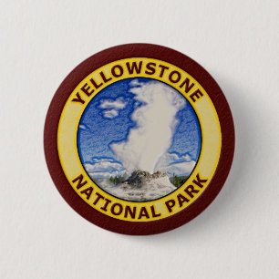 Bóton Redondo 5.08cm Parque nacional de Yellowstone