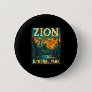 Bóton Redondo 5.08cm parque nacional de Zion viagens vintage ao ar livr