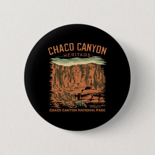 Bóton Redondo 5.08cm Parque Nacional do Canyon Chaco Pueblo Indígena No