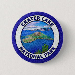 Bóton Redondo 5.08cm Parque nacional do lago crater