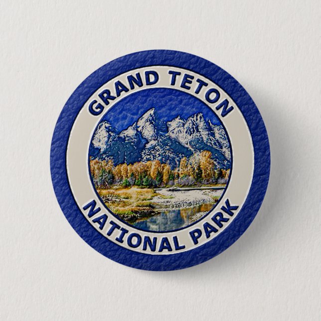 Bóton Redondo 5.08cm Parque nacional grande de Teton (Frente)