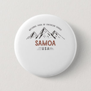 Bóton Redondo 5.08cm Parque Nacional Vintage de Samoa Americana
