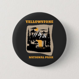 Bóton Redondo 5.08cm parque nacional yellowstone