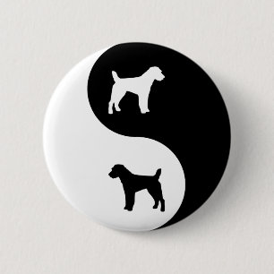 Bóton Redondo 5.08cm Parson Jack Russell Yin Yang