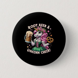 Bóton Redondo 5.08cm Partido Alemão Drindle Unicorn Beer Pretzel Funny