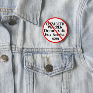 Bóton Redondo 5.08cm Partido Democrática de Anti-Elizabeth Warren