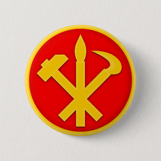 Bóton Redondo 5.08cm Partido trabalhista de WPK do emblema da Coreia do