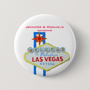 Bóton Redondo 5.08cm Partidos convidados de Las Vegas do nome de