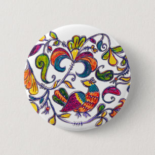 Bóton Redondo 5.08cm Pássaro norte da Rússia