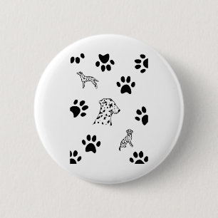 Bóton Redondo 5.08cm Patas de cachorrinhos dálmicos