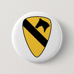 Bóton Redondo 5.08cm Patch Patriótico da Divisão de Cavalaria de 1rua