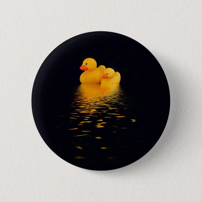 Bóton Redondo 5.08cm Patos que passam na noite (Frente)