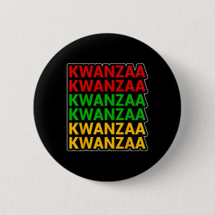 Bóton Redondo 5.08cm Patrimônio Africano Americano Kwanzaa Empilhado