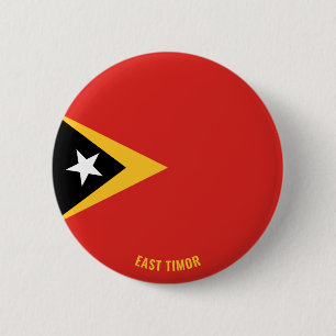 Bóton Redondo 5.08cm Patrimônio encantador da bandeira de Timor Leste