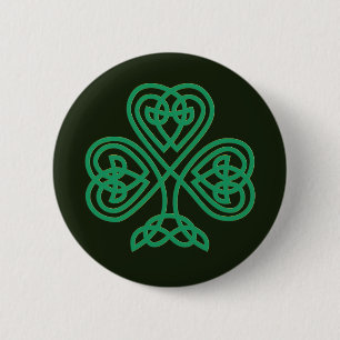 Bóton Redondo 5.08cm Patrimônio irlandês-celta orgulhoso - o shamrock