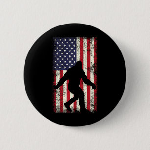 Bóton Redondo 5.08cm Patriot Bigfoot Sasquatch Love Usa American Flag 4