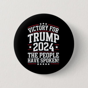Bóton Redondo 5.08cm Patriotic Trump 2024 Victory Design Para Os Apoian