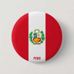 Bóton Redondo 5.08cm Patriótico Armador do Pavilhão do Peru