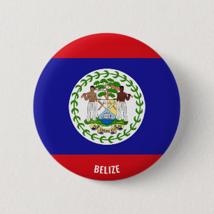 Bóton Redondo 5.08cm Patriótico Belize Flag Charming