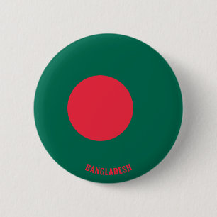 Bóton Redondo 5.08cm Patriótico de Bangladesh Flag Cute