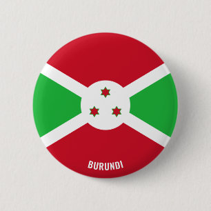 Bóton Redondo 5.08cm Patriótico encantador da bandeira do Burundi