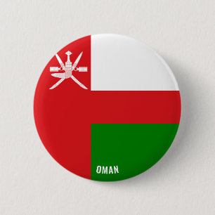 Bóton Redondo 5.08cm Patriótico encantador de Oman Flag