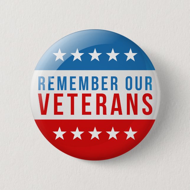 Bóton Redondo 5.08cm Patriótico recorde nossa bandeira azul vermelha do (Frente)