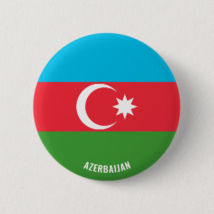 Bóton Redondo 5.08cm Patriótico Sinalizador do Azerbaijão