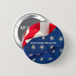 Bóton Redondo 5.08cm Patriótico Vermelho Branco Azul - Bandeira America
