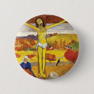 Bóton Redondo 5.08cm Paul Gauguin O Cristo Amarelo Arte Fina Vintage