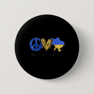 Bóton Redondo 5.08cm Paz Ame Ucrânia Bandeira Ucraniana I Stand Com Ukr
