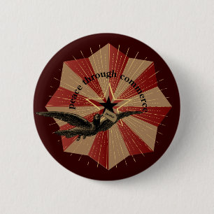 Bóton Redondo 5.08cm Paz através do botão do comércio