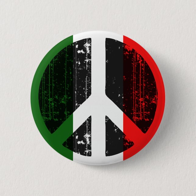 Bóton Redondo 5.08cm Paz em Italia (Frente)